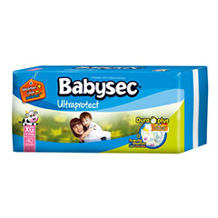 PAÑALES BABYSEC ULTRA HIPERPACK XG 40 UN