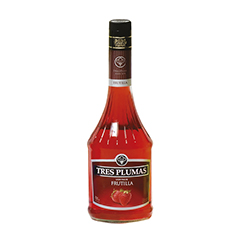 LICOR TRES PLUMAS FRUTILLA 700 CC