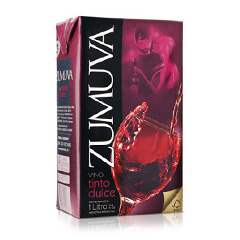 VINO ZUMUVA TINTO DULCE CAJA 1 LT