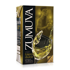 VINO ZUMUVA BLANCO DULCE CAJA 1 LT