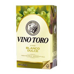 VINO TORO BLANCO DULCE CAJA 1 LT