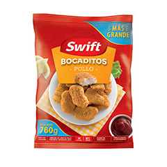 Bocaditos Rebozados De Pollo Supercongelados Swift 760 Gr