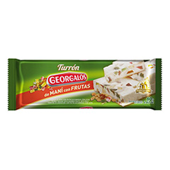TURRON DE MANI CON FRUTAS GEORGALOS X 80G
