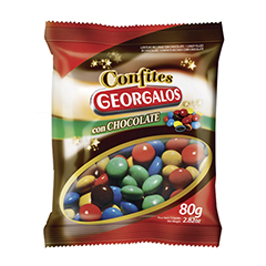 Confites de chocolate Georgalos 80g.