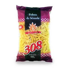 Fideos De Sémola Tirabuzón 308 X 500 Gr
