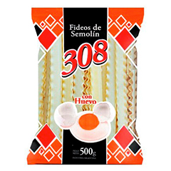 Fideos 308 C/Huevo Tallarin X500G