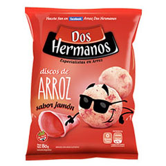 dos hermanos discos de arroz sabor jamón 80g