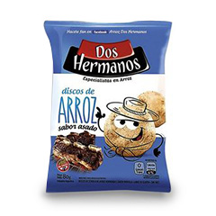dos hermanos discos de arroz sabor asado 80g