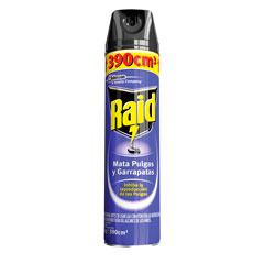 Aerosol Mata Pulgas Y Garrapatas Raid X 360Ml