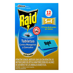   Tabletas Doble Accion Raid 12 Un 