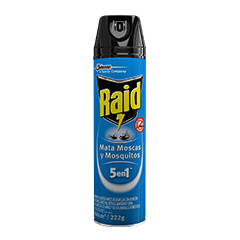 Aerosol Mata Moscas Y Mosquitos Raid 5 en 1 X 360Ml