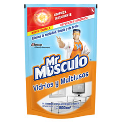   Limpiador Vidrios Y Multiusos Doypack Mr Musculo 900 Cc 