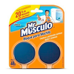   Bloque Para Mochila Fragancia Azul Mr Musculox 48 Gr 