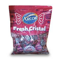 CARAM.ARCOR MENTA CRISTAL FRESH 405G 90UN.