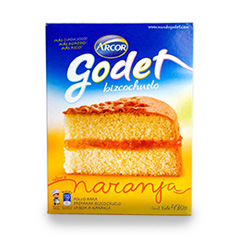 Bizcochuelo Godet Naranja x 480 Gr.