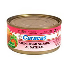ATUN DESMENUZADO CARACAS NATURAL 170G