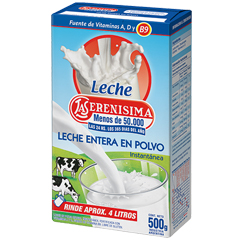 Leche En Polvo Entera La Serenísima x 500 Gr.