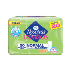 PROTECTORES FEMENINOS NOSOTRAS DIARIOS 20 UN