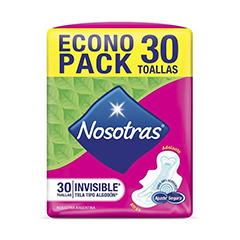 Toalla Femenina Invisible Natural Nosotras 30 Un