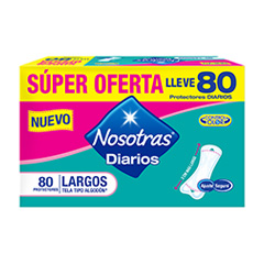 Nosotras Protector Diario Largos 80 Un