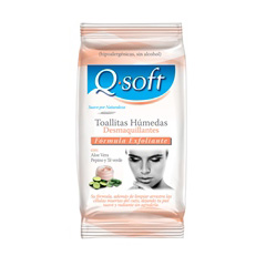 Toallitas Desmaquillante Con Aloe Te Y Pepino Q Soft 25 Un