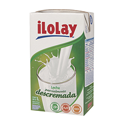 LECHE ILOLAY DESCREMADA LARGA VIDA  CAJA 1L