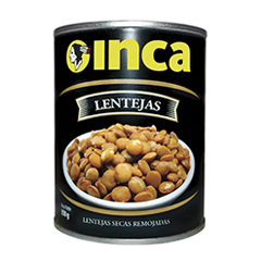Lentejas Secas Remojadas Lata Inca 350 Gr