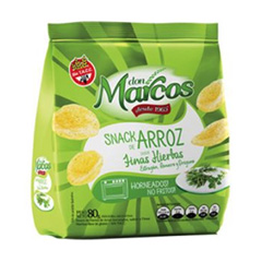 SNACK DE ARROZ DE FINAS HIERBAS  X 80G DON MARCOS