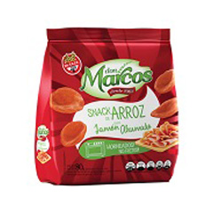 SNACK DE ARROZ DE JAMON AHUMADO  X 80G DON MARCOS