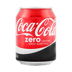 gaseosa coca cola sin azucar en lata 33cc