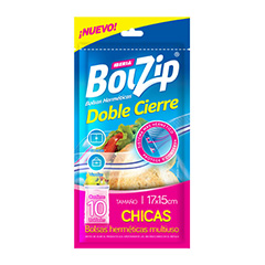 BOLSAS HERM. BOLZIP D.CIERRE CHICA 10UN.