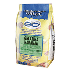 Polvo Para Preparar Gelatina Naranja Orloc 5 Kg