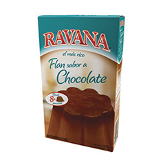 Polvo Para Preparar Flan De Chocolate Ravana 100 Gr