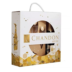 Vino Espumante Extra Brut Chandon 2Un 750 Cc Y Copas 2Un