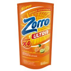 DETERG.ZORRO ULTRA DY NAR/CITR. 600ML