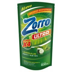 DETERG.ZORRO ULTRA DY PEP. A/VERA 600ML