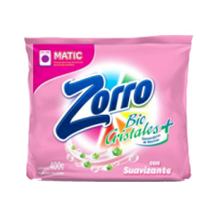 Jabon En Polvo Con Suavizante Zorro 400 Gr