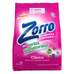 Jabon En Polvo Clasico Baja Espuma Zorro 3 Kg