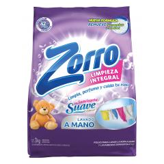 Jabon En Polvo Alta Espuma Con Suavizante Zorro 3 Kg