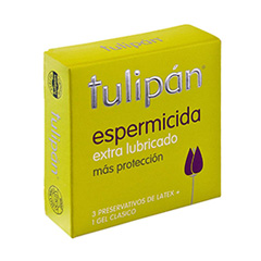 Preservativos Espermicida Verde Tulipan 3 Un