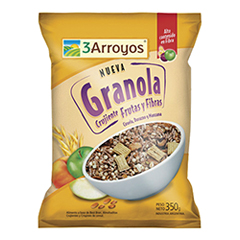 Granola Crujiente Frutas Y Fibras 3 Arroyos 350 Gr