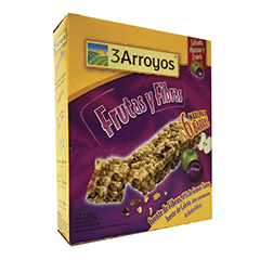 BARRA CEREAL TRES ARROYOS FRUT/FIBRAS 6UN X 126G