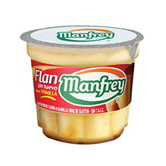 Flan Vainilla Sin Huevo Manfrey 120 Gr