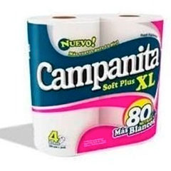 PAPEL HIG. CAMPANITA PLUS XL X 4 X 80MTS