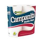 Papel higienico Campanita Doble Hoja 4 rollos x 20 m.