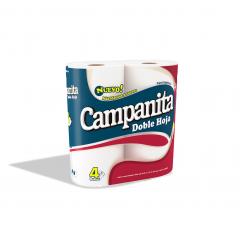 PAPEL HIG.CAMPANITA D.HOJA  4 ROLLOS INTEL.