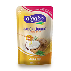 Jabon Liquido Coco Y Miel Doypack Algabo 220 Ml