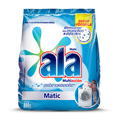 JABON EN POLVO ALA MATIC PODER ACELERADOR 800G