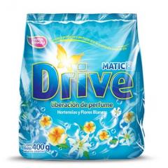 Jabón En Polvo Drive Matic Hortensias Y Flores Blancas 400Gr