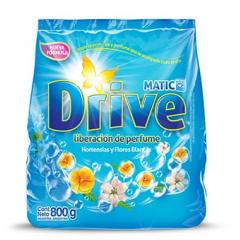 Jabón En Polvo Drive Matic Hortensias Y Flores Blancas x 800 Gr.